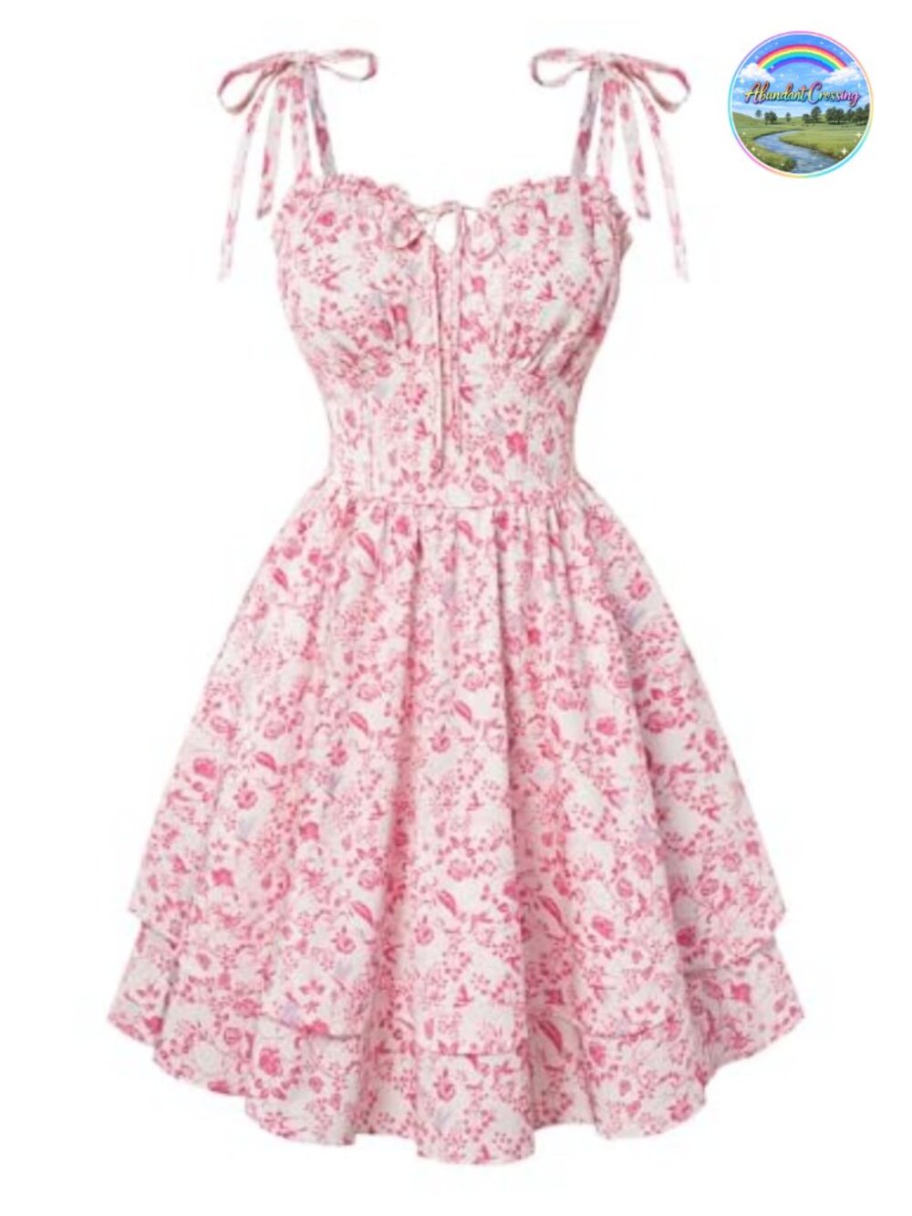 Floral Corset Mini Sundress Ruched Sweetheart Neckline